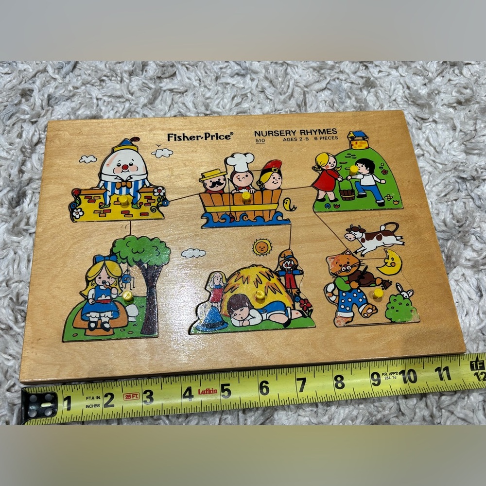 Vintage Wooden Puzzle Fisher Price 1970s - Picture 1 of 5